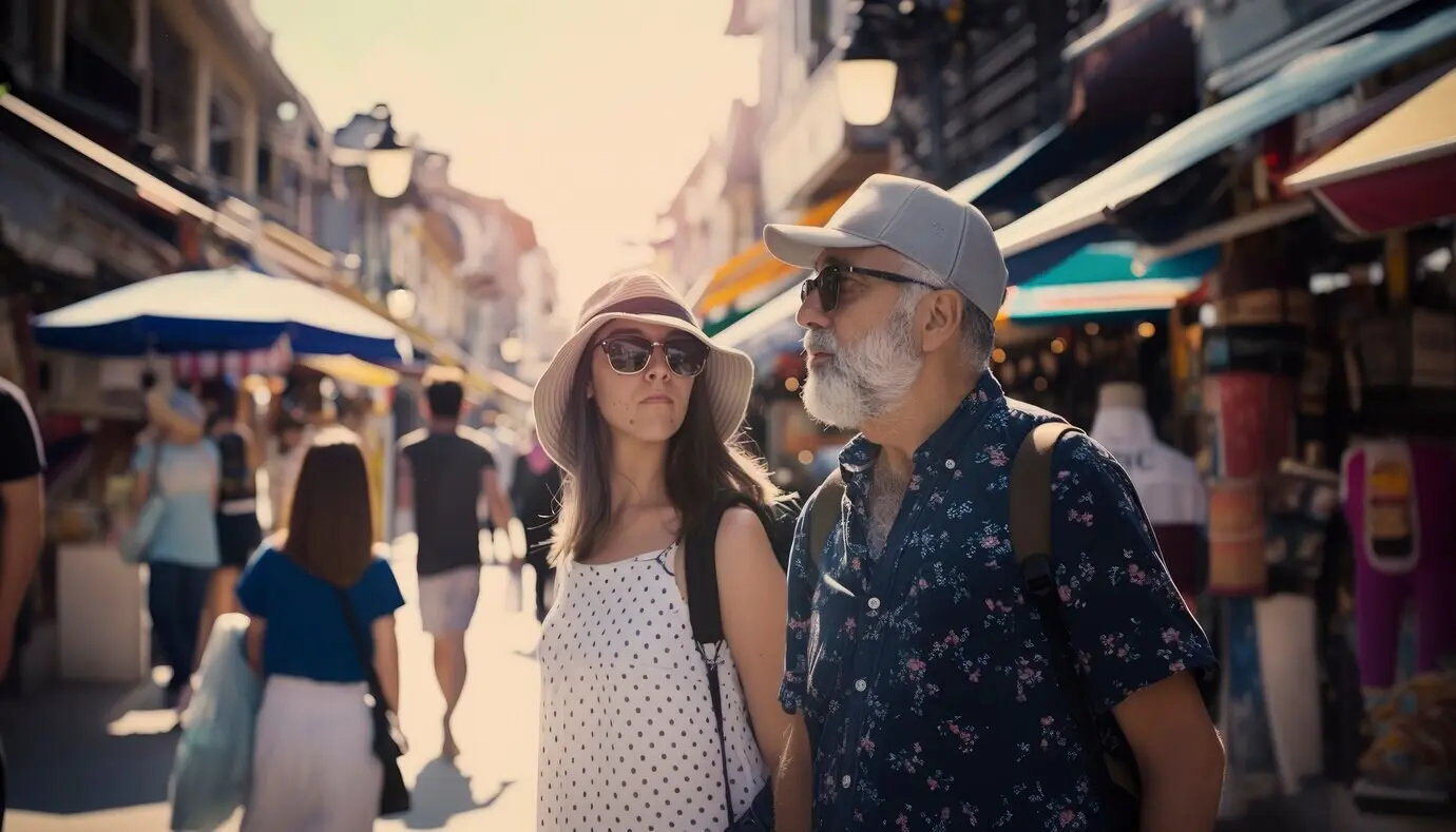 A parent and child spending time together, depicted in a cinematic-style view
